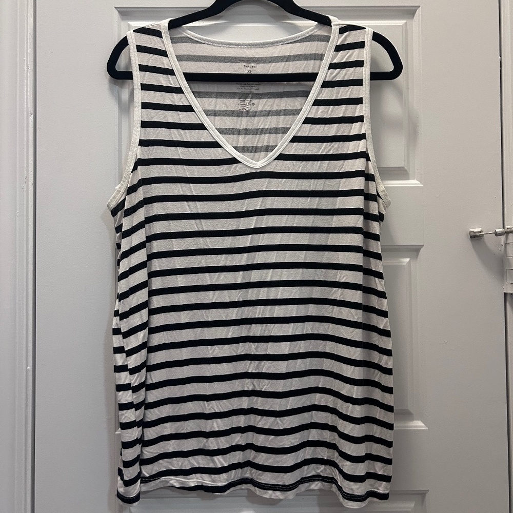 Nine West Soft Spun Womens XL Striped Tank Top